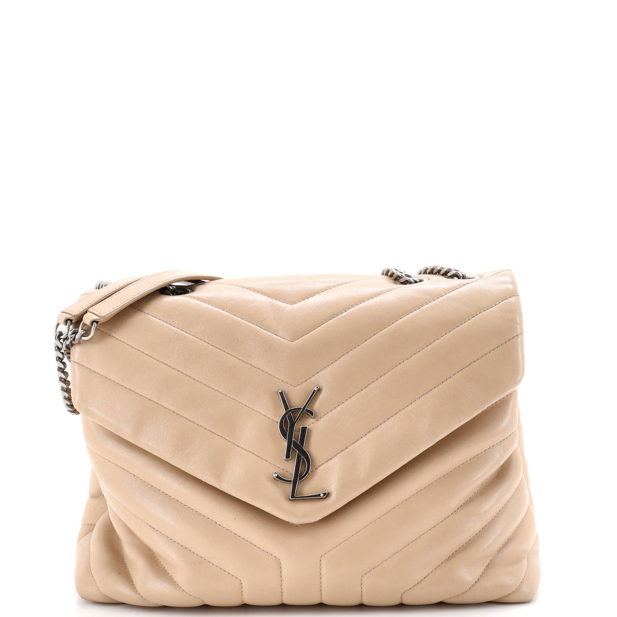 Saint Laurent Loulou Shoulder Bag Matelasse Chevron Leather Medium