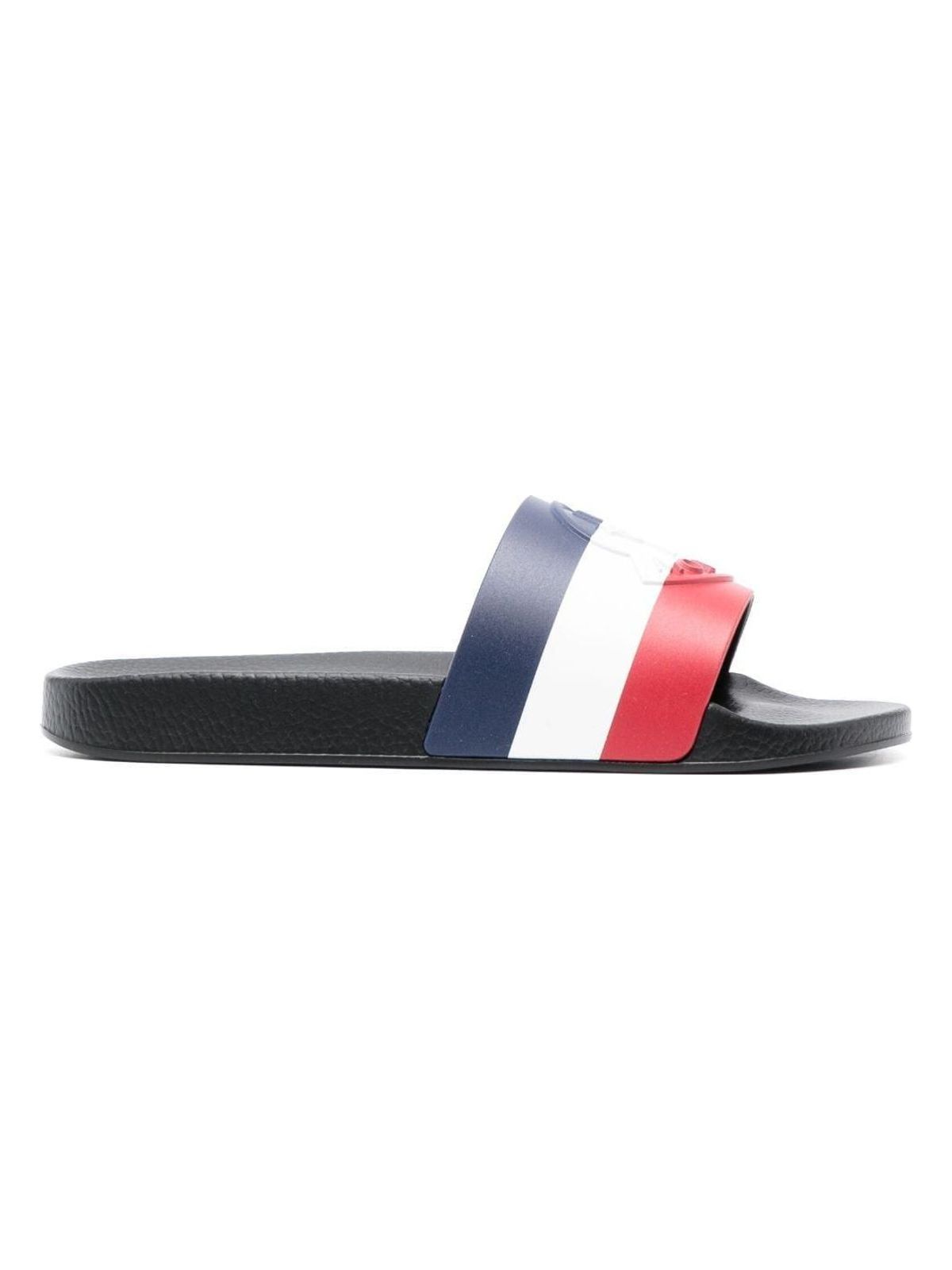 Moncler Men's Basile Rubber Slides in Black | Size 40 | J109A4C0003001A49 Color 998