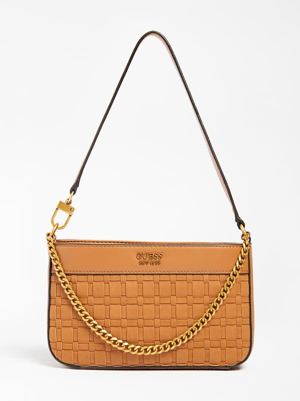 Guess Gewebte Mini-Schultertasche „Katey“