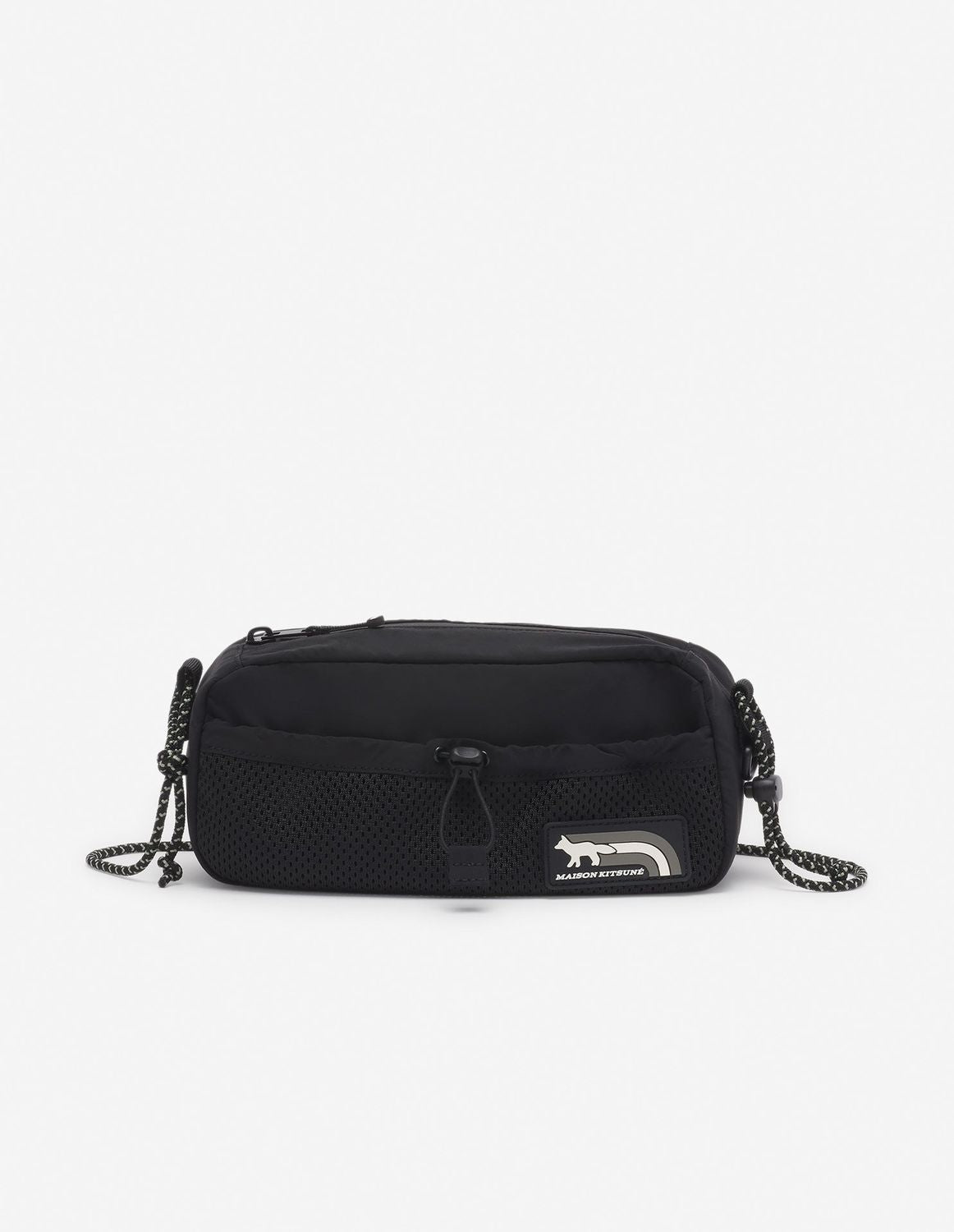 Maison KitsunÃ© Men's Flash Fox Crossbody in Black | NM05173WQ4034