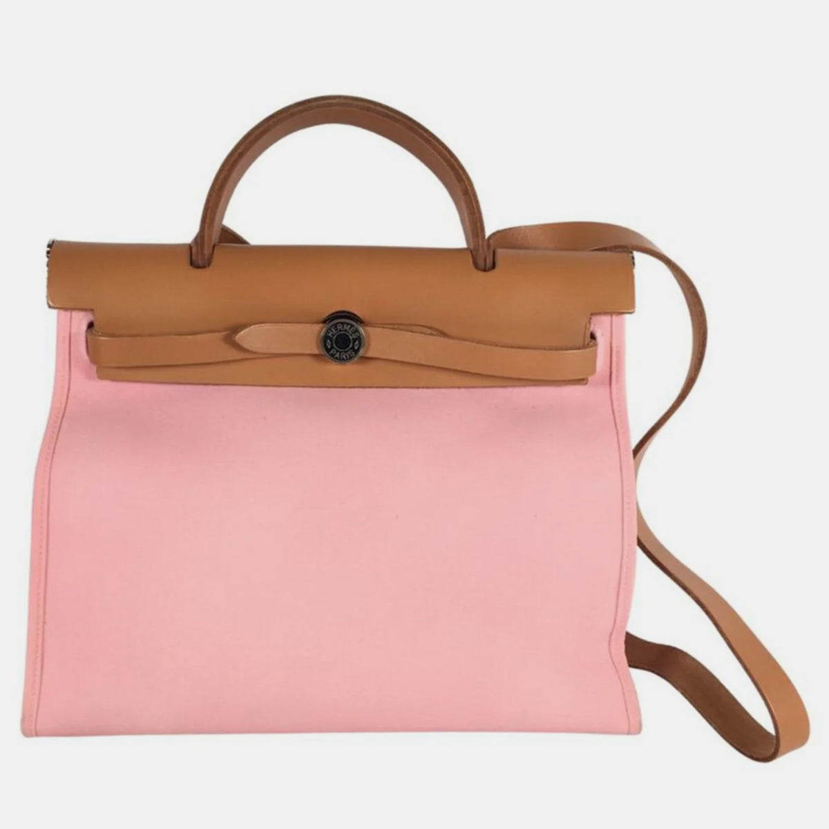 Hermès Rose Confetti Calfskin /Canvas Herbag 31 Handbag