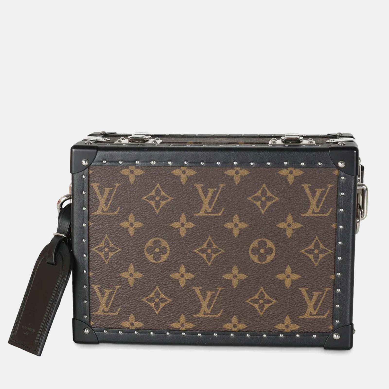 Louis Vuitton Brown Monogram Canvas Macassar Clutch Box Bag