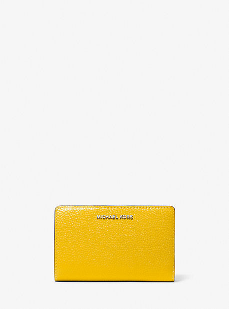 Michael Kors MK Empire Medium Pebbled Leather Wallet - Yellow - Michael Kors