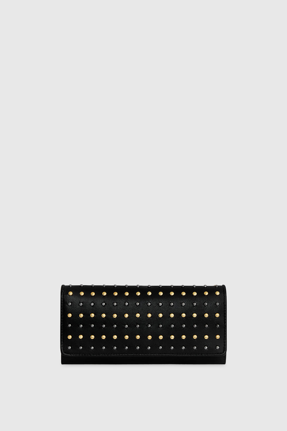 Rebecca Minkoff Studded Continental Wallet Bag In Black