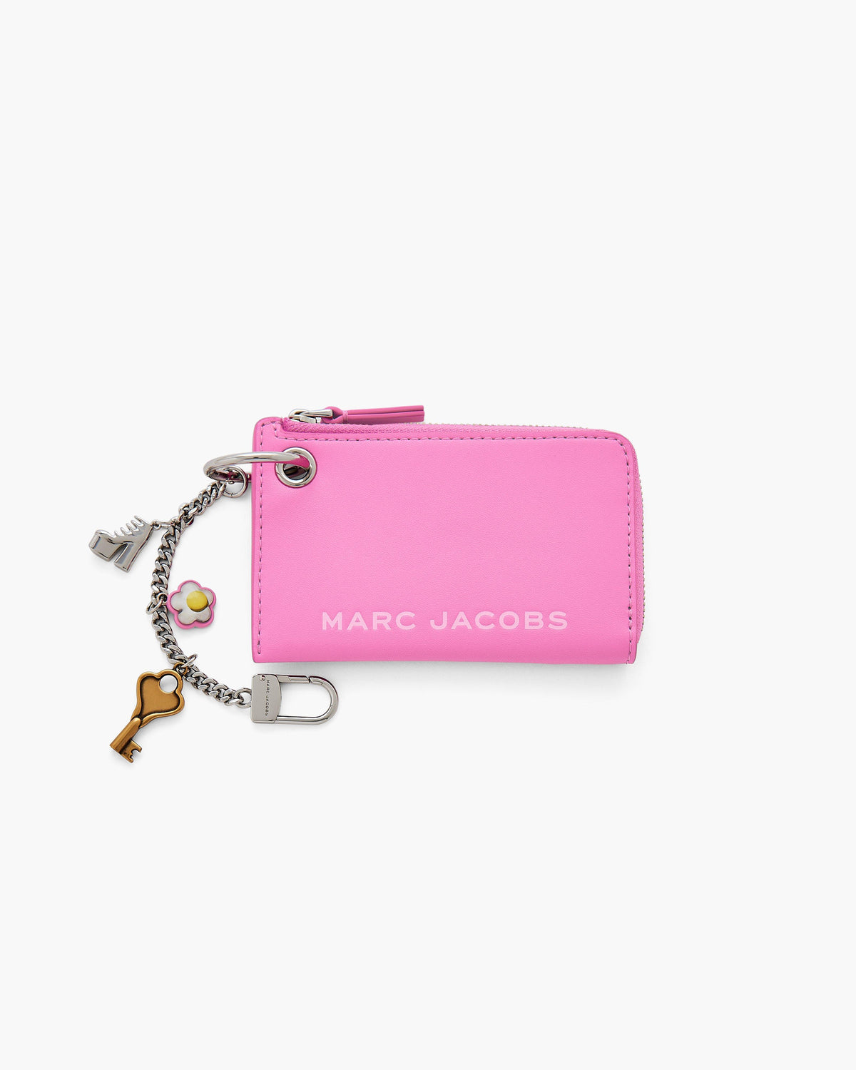 Marc Jacobs The Top Zip Charm Wallet in Bow Pink