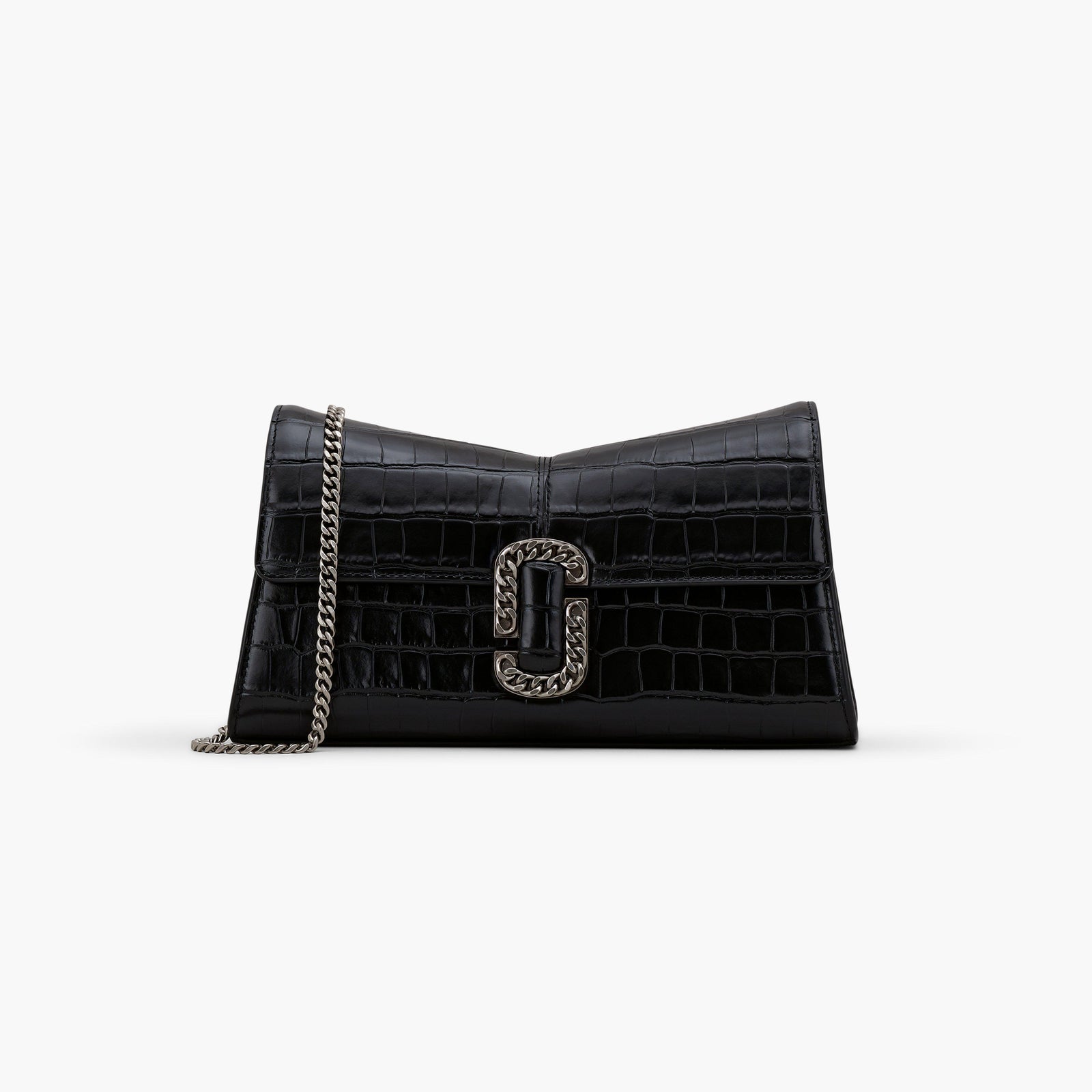 Marc Jacobs The Croc-Embossed St. Marc Convertible Clutch in Black