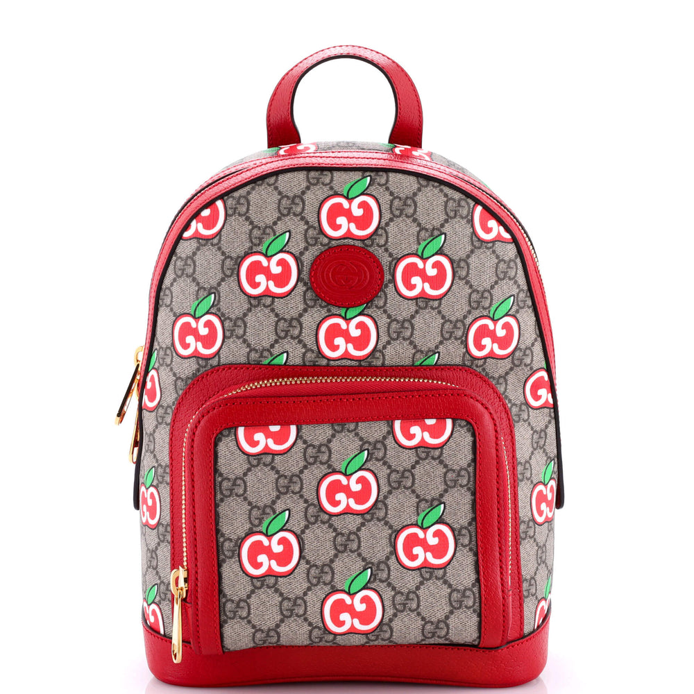 GUCCI Zip Pocket Backpack Printed GG Coated Canvas Small