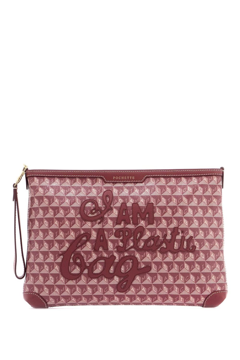 Anya Hindmarch Women's Clutch Bag With Plastic Bag Motif in Pink | 5050925196277