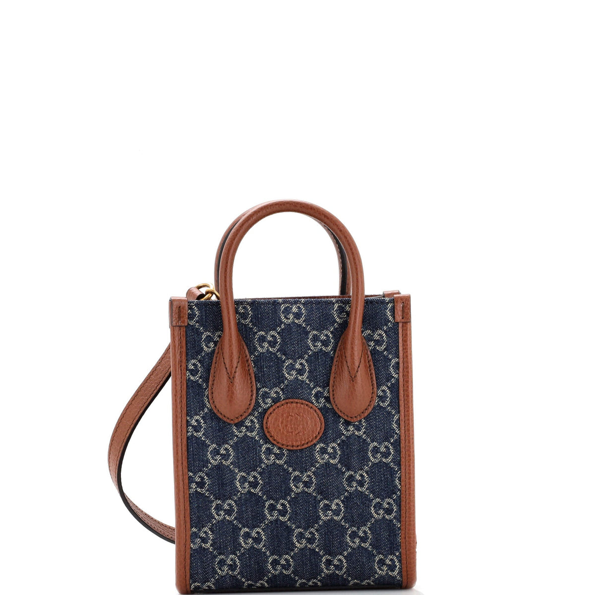 Gucci GUCCI Interlocking G Patch Tote GG Denim Mini