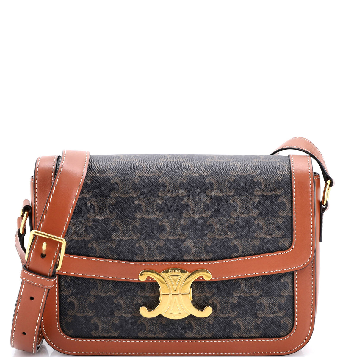 Celine CELINE Triomphe Shoulder Bag Triomphe Coated Canvas Medium