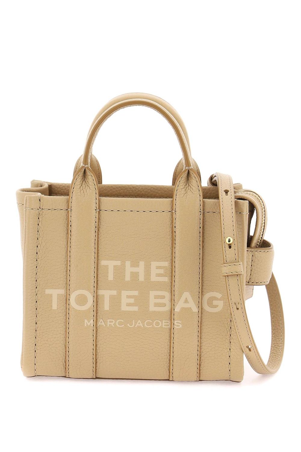 Marc Jacobs Women's The Leather Mini Tote Bag in Beige | H053L01RE22