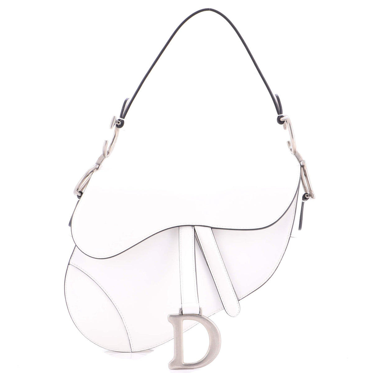Christian Dior Saddle Handbag Leather Medium