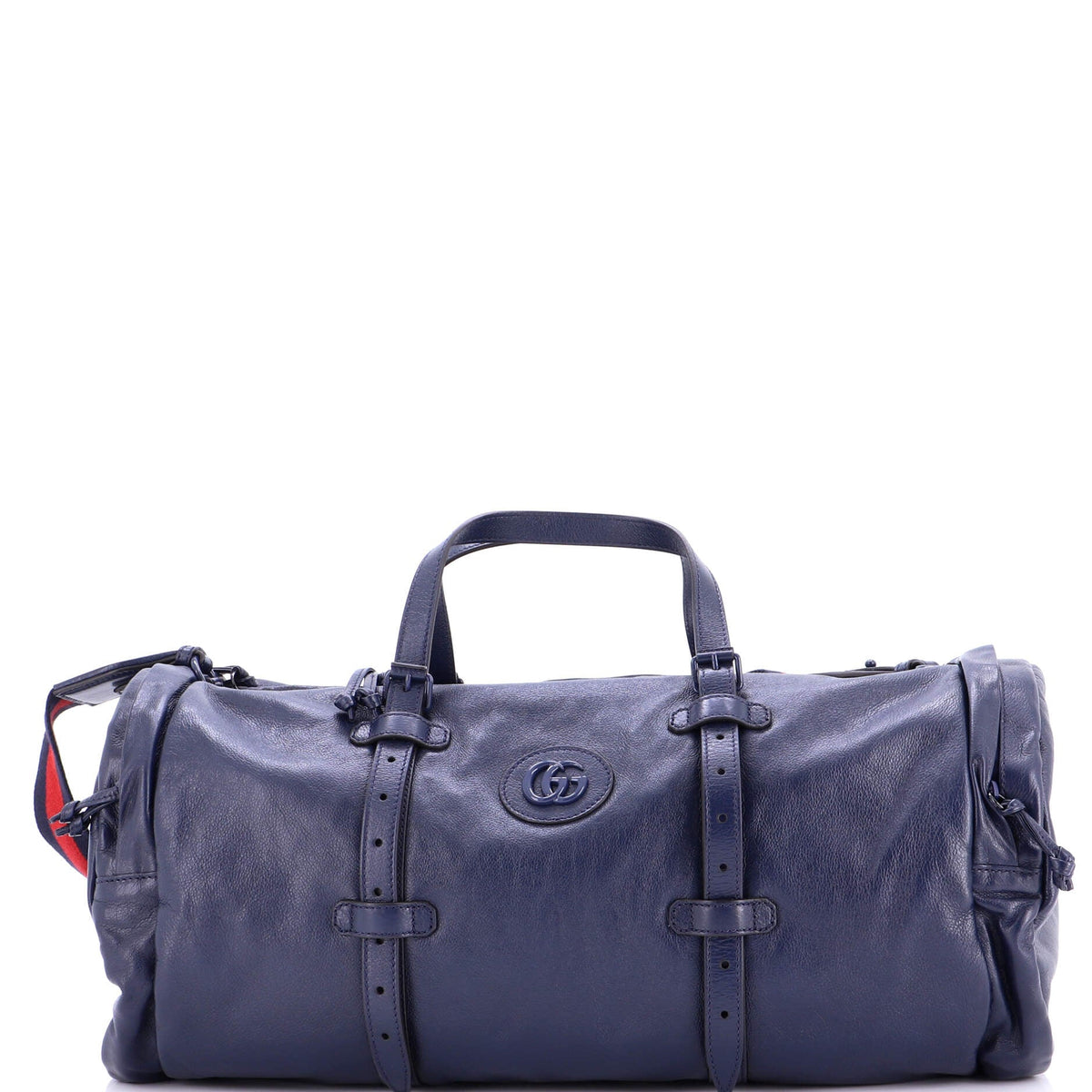 Gucci GUCCI Double G Side Pocket Duffle Bag Leather