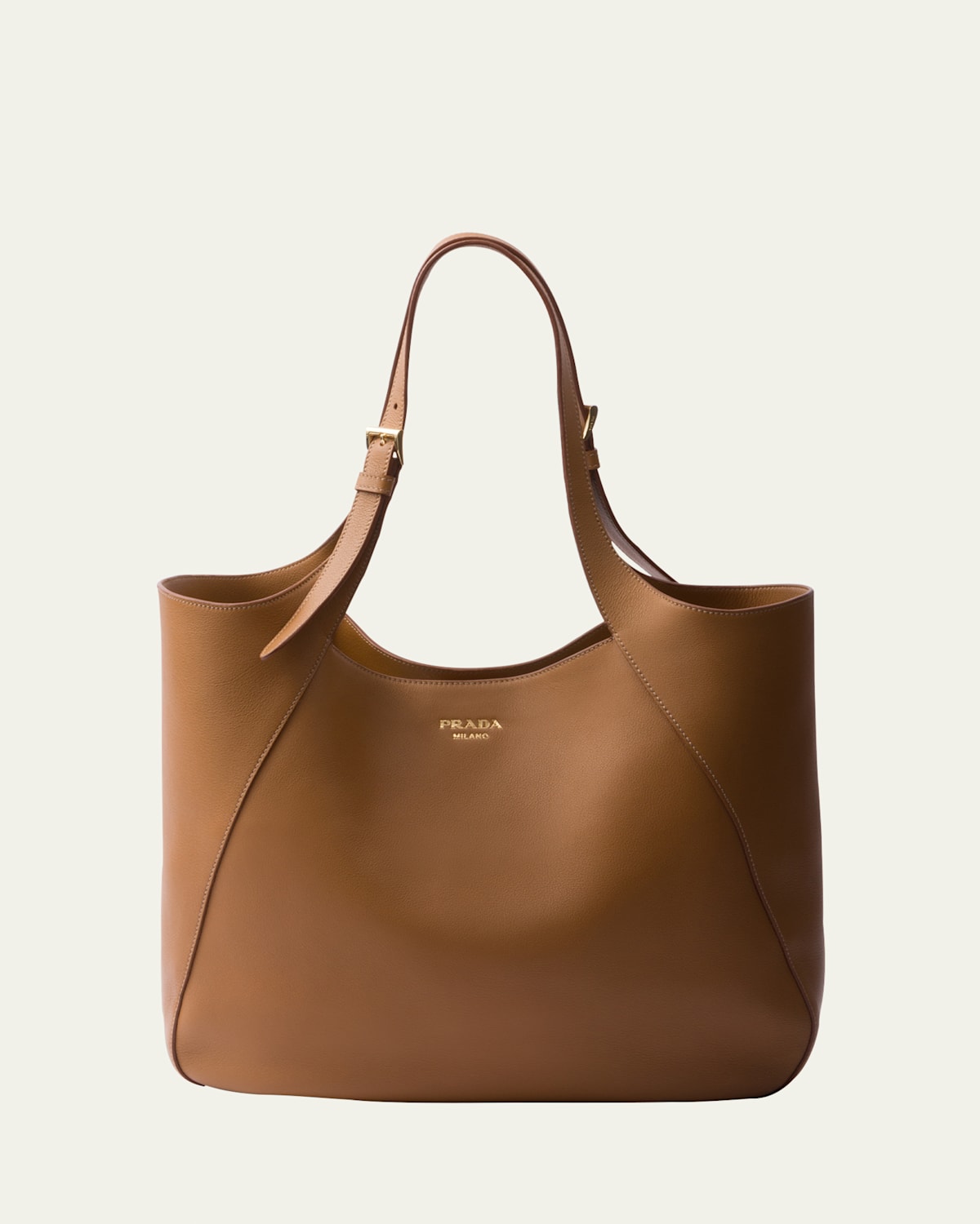 Prada Large Grain Leather Shoulder Bag