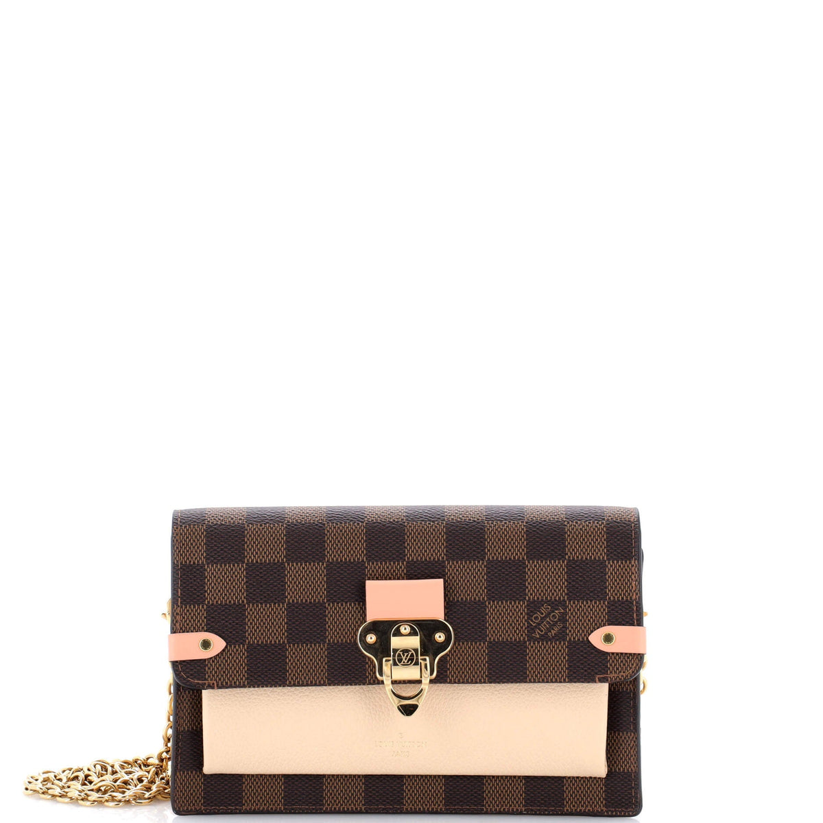 Louis Vuitton Vavin Chain Wallet NM Damier with Leather