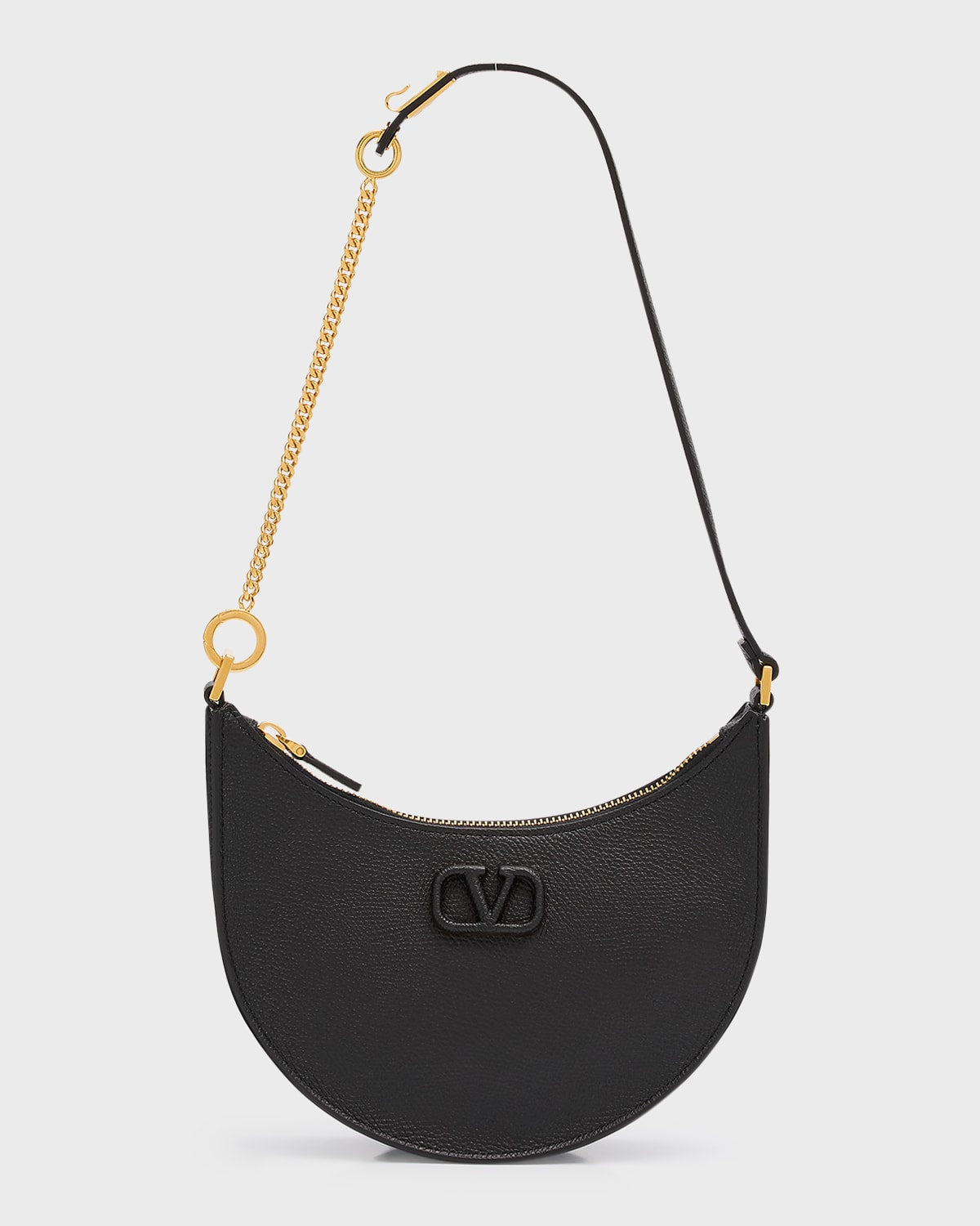 Valentino VLOGO Mini sac à bandoulière Hobo en cuir