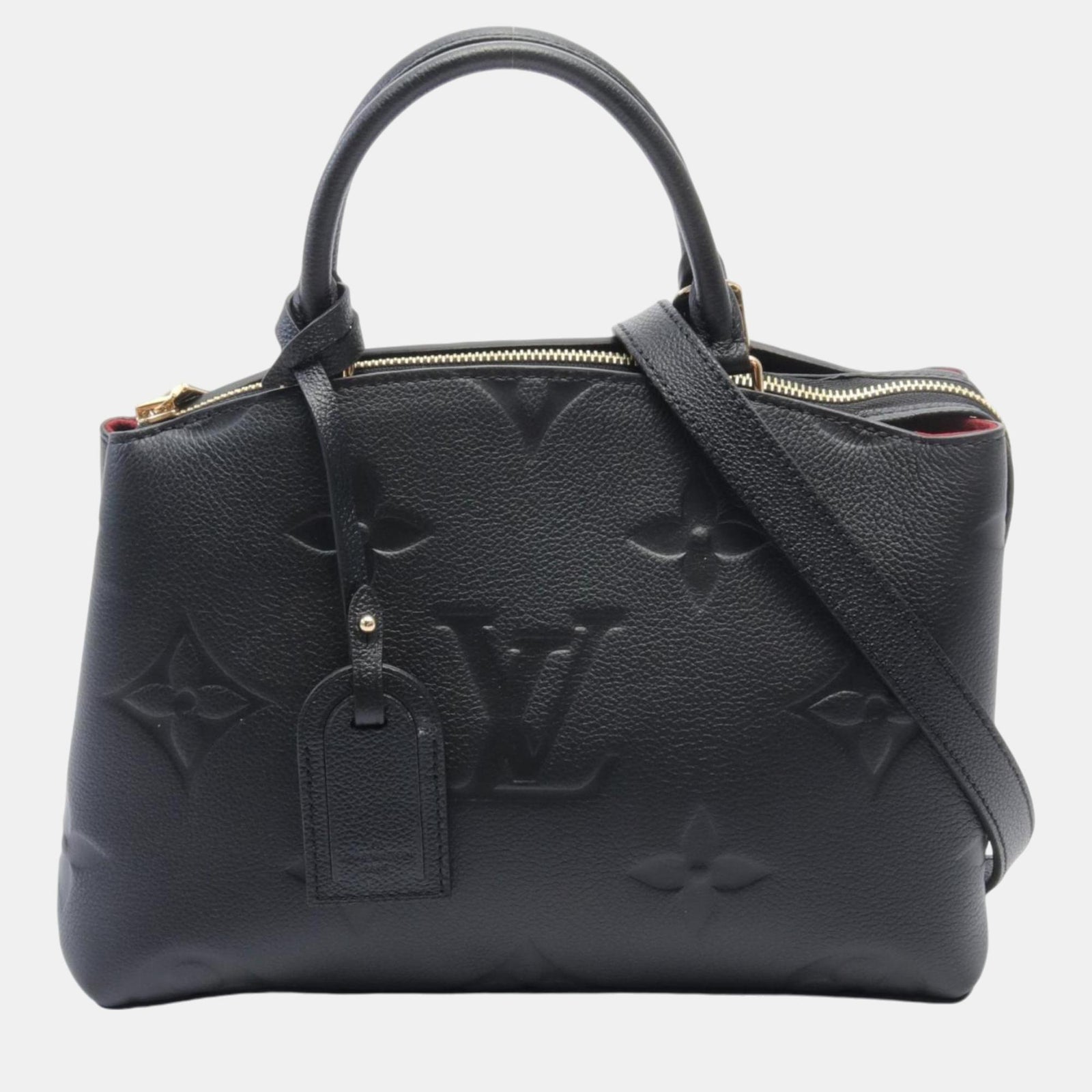 Louis Vuitton Petit Palais PM-Handtasche aus schwarzem Monogram Empreinte-Leder