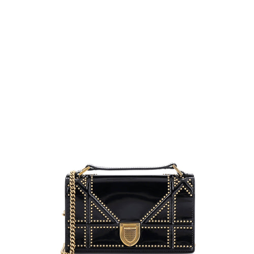 Diorama Chain Flap Clutch Studded Patent