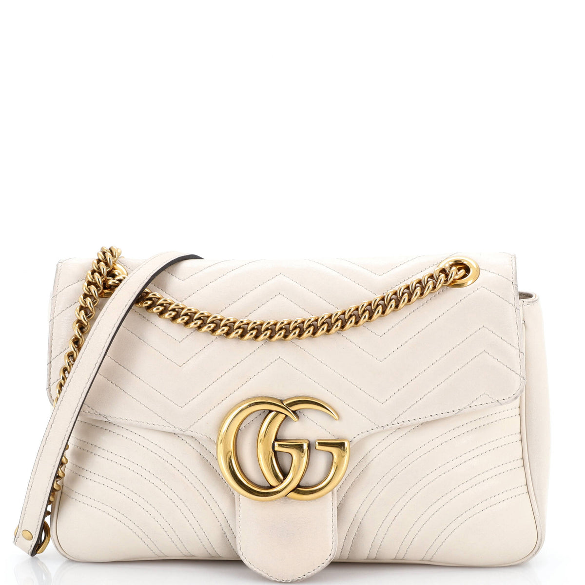 Gucci GUCCI GG Marmont Flap Bag Matelasse Leather Medium