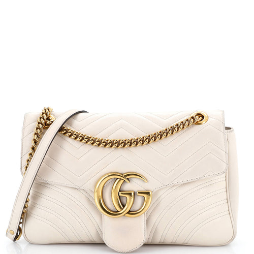 GUCCI GG Marmont Flap Bag Matelasse Leather Medium