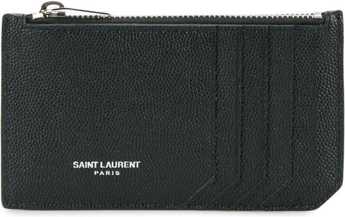 Men's Leather Card Holder in Black | 609362BTY0N