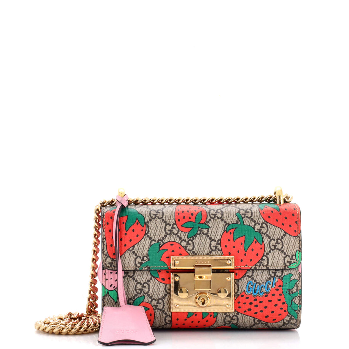 Gucci GUCCI Padlock Shoulder Bag Printed GG Coated Canvas Small