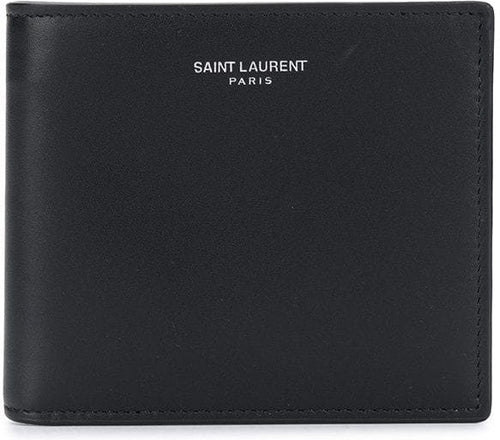 Men's Leather Bi-Fold Wallet in Black | 3963070U90N