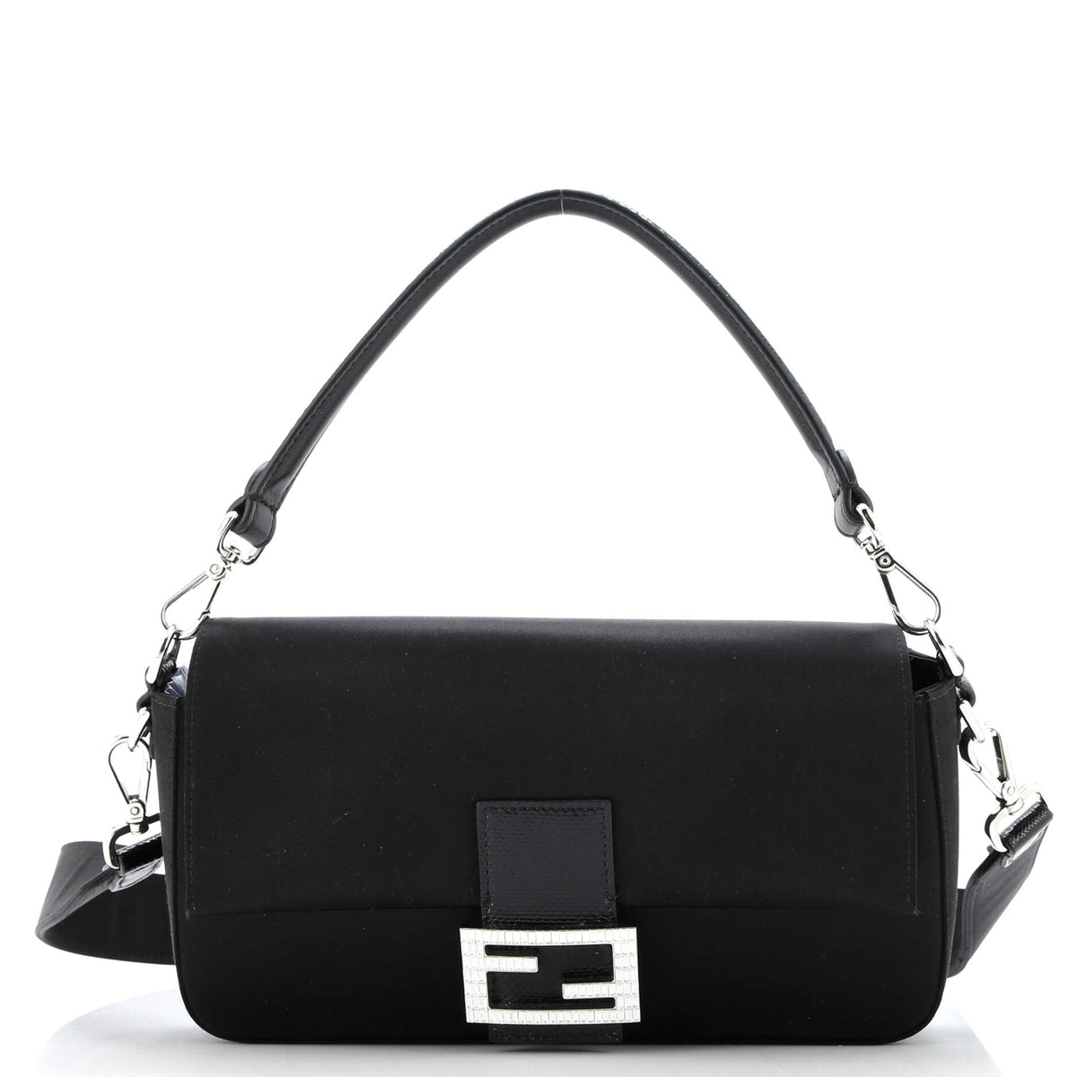 Fendi FENDI Baguette NM Bag Satin with Crystals and Karung Medium