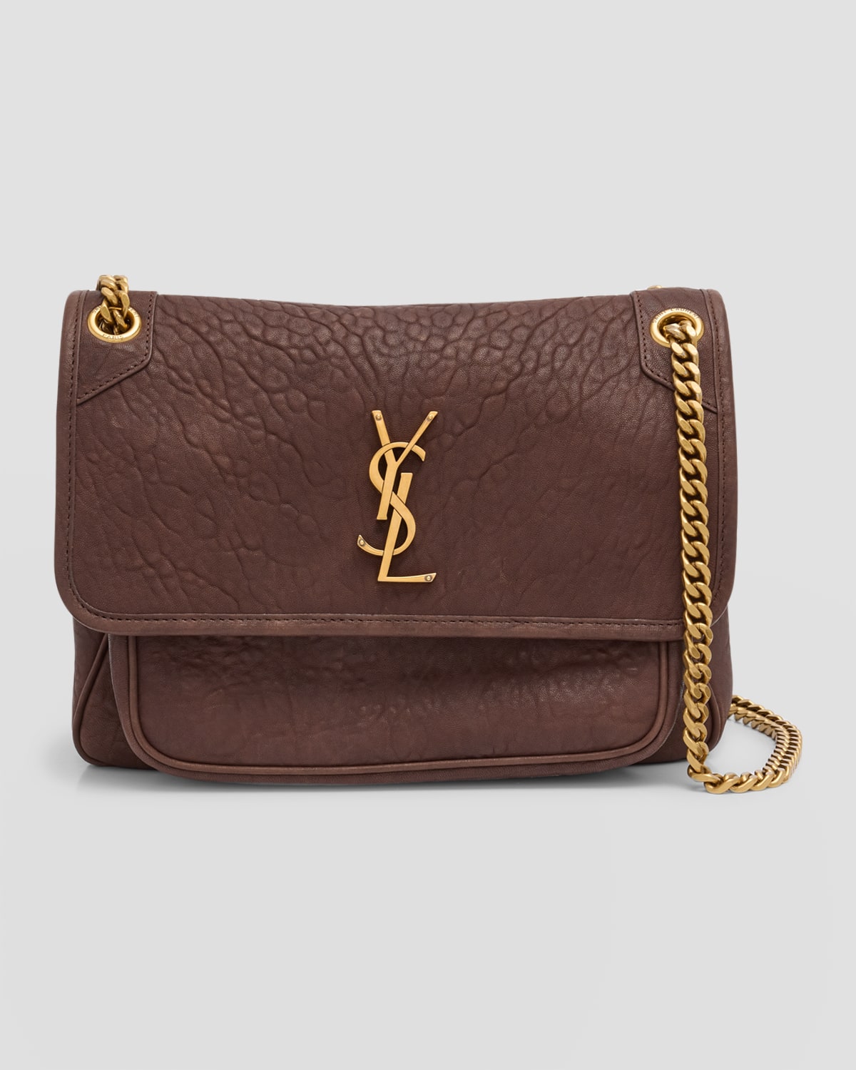 Saint Laurent Niki Medium Flap YSL Shoulder Bag in Leather