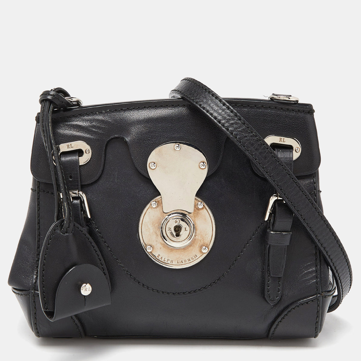 Ralph Lauren Black Leather Mini Ricky Tote