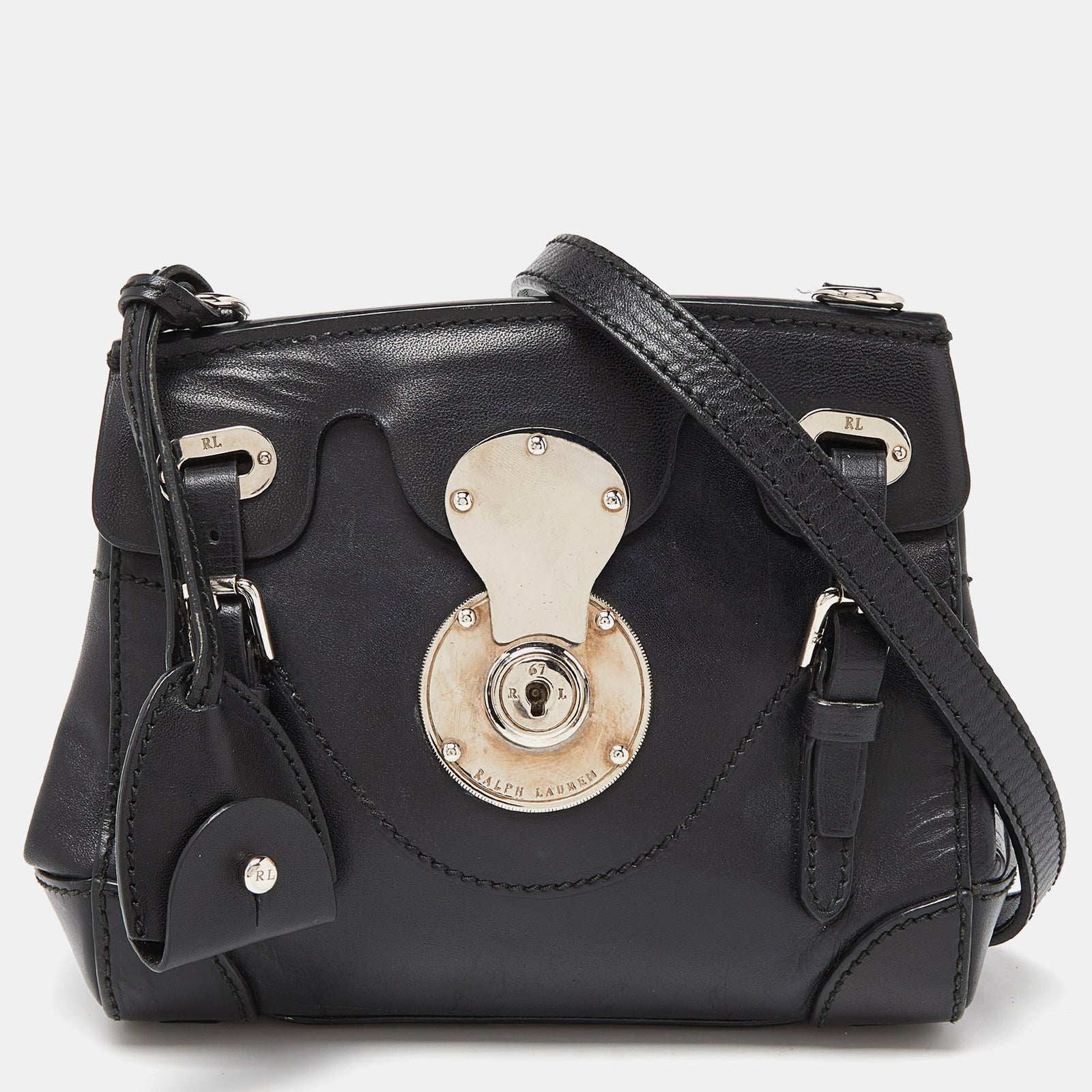 Ralph Lauren Black Leather Mini Ricky Tote