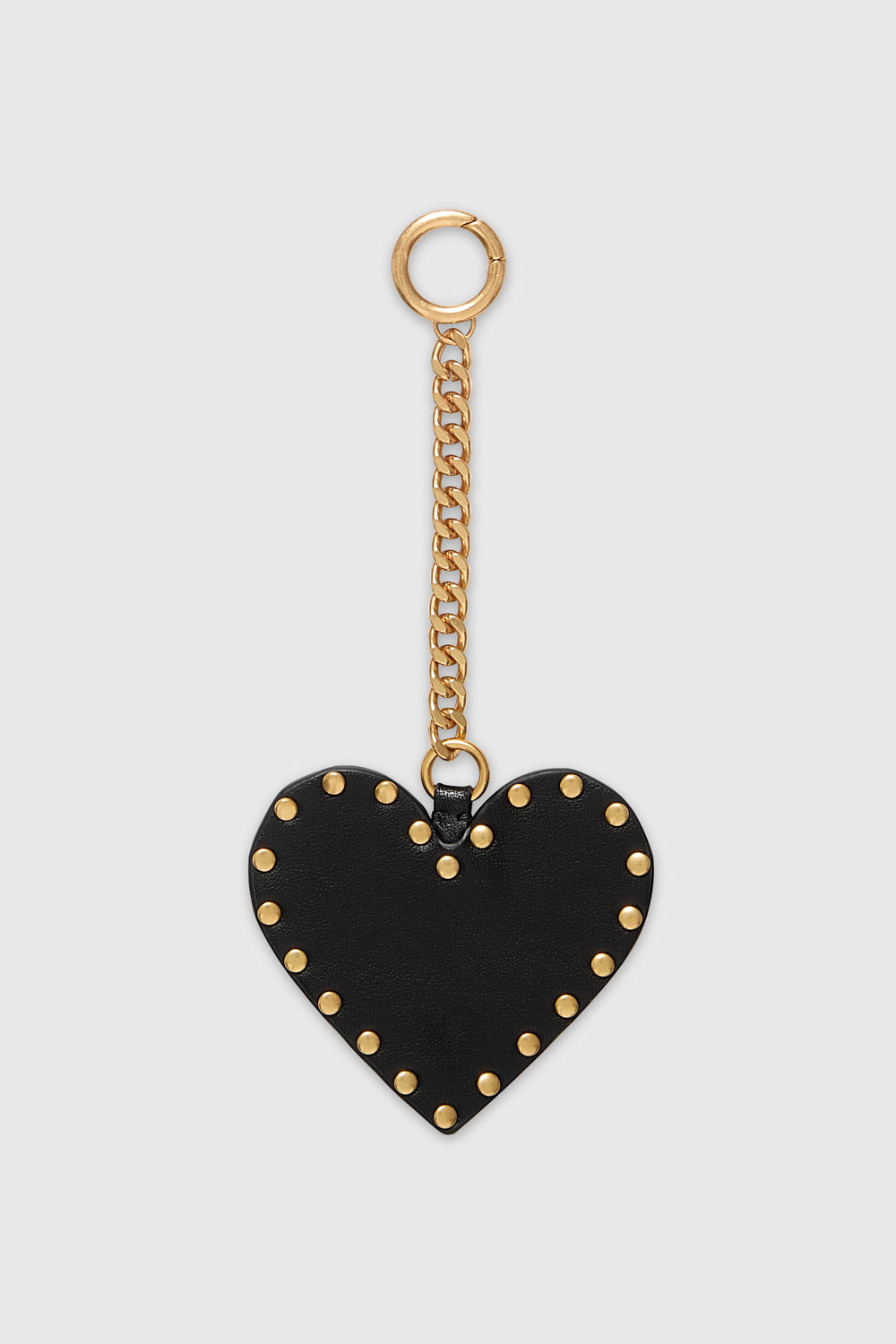 Rebecca Minkoff Studded Heart Charm Bag In Black