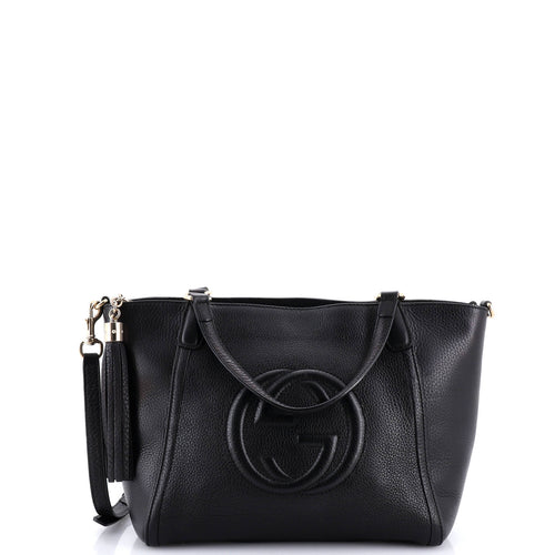 GUCCI Soho Convertible Top Handle Bag Leather Small