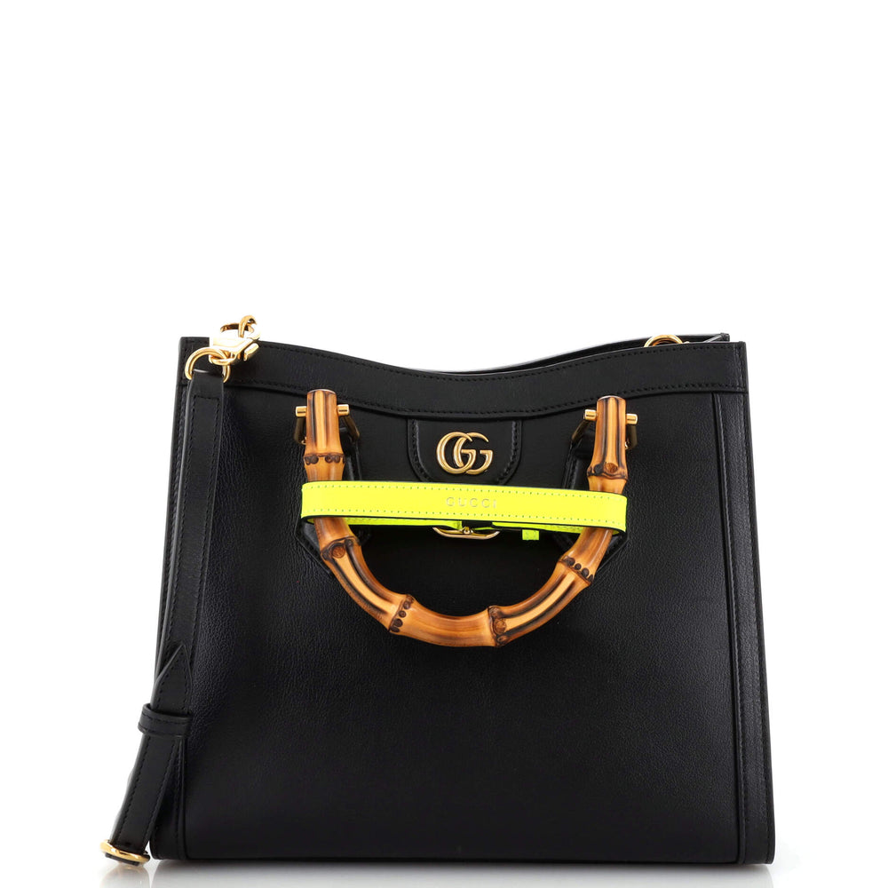 GUCCI Diana NM Tragetasche aus Leder mit Bambusgriff, klein