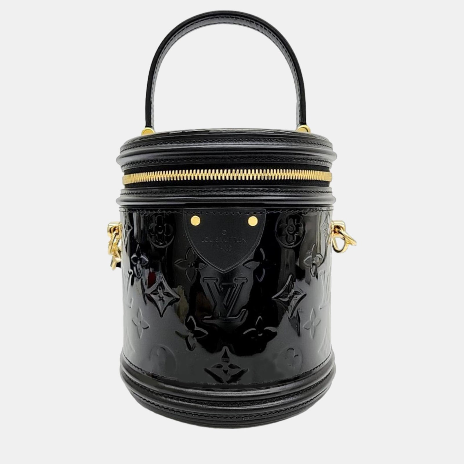 Louis Vuitton Sac Cannes en cuir et toile avec monogramme inversé noir