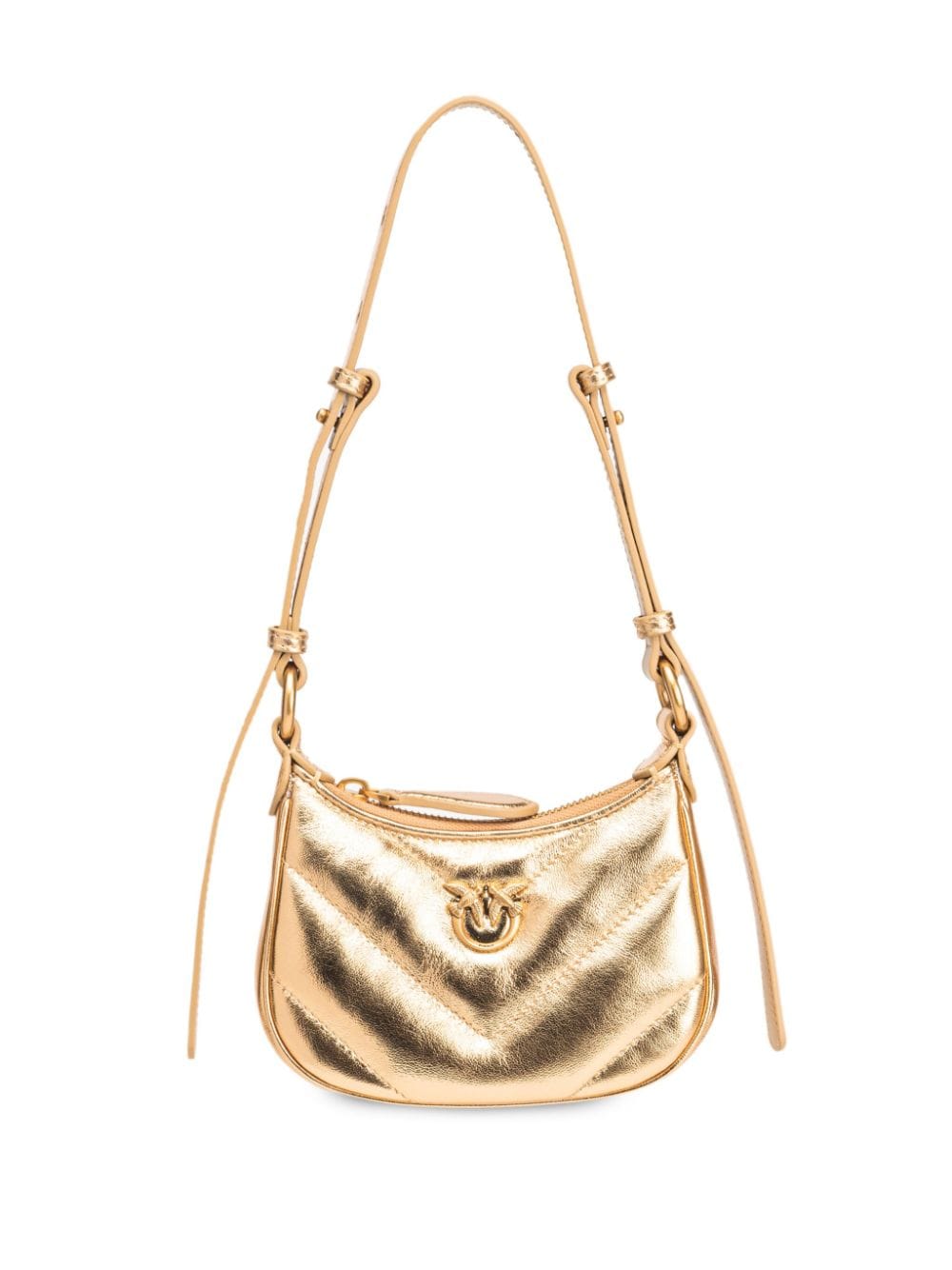 Pinko Women's Gold-Tone Goatskin Shoulder Bag in Golden | Size UNI | 103538 Color A1ROZZLQ