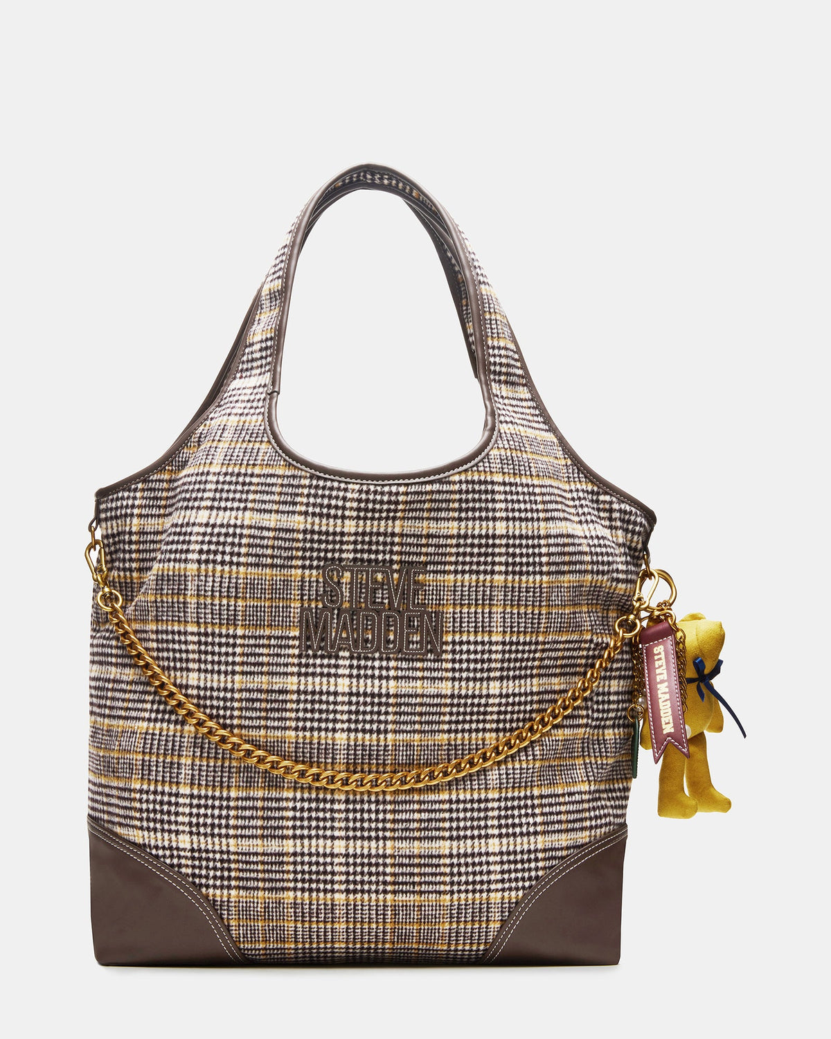 Stevemadden GRUNGY BAG PLAID BROWN MULTI