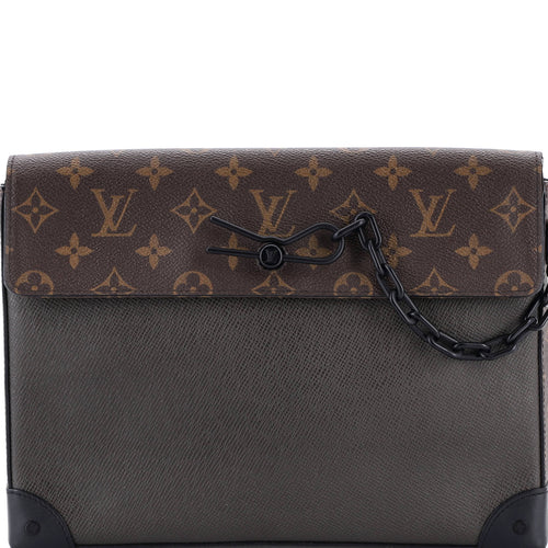 Pochette Voyage Steamer Leather and Monogram Canvas