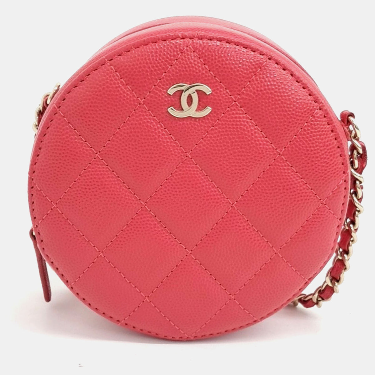 Chanel Caviar Round Mini Crossbody Bag
