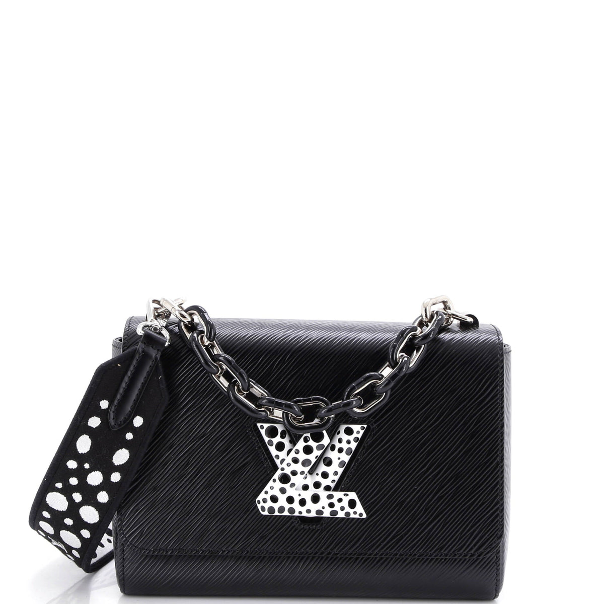 Louis Vuitton Twist Handbag Epi Leather with Yayoi Kusama Infinity Dots Detail MM