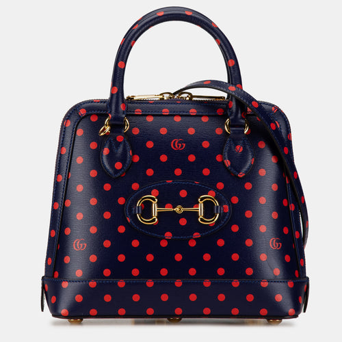 Small Horsebit 1955 Polka Dot Top Handle Satchel