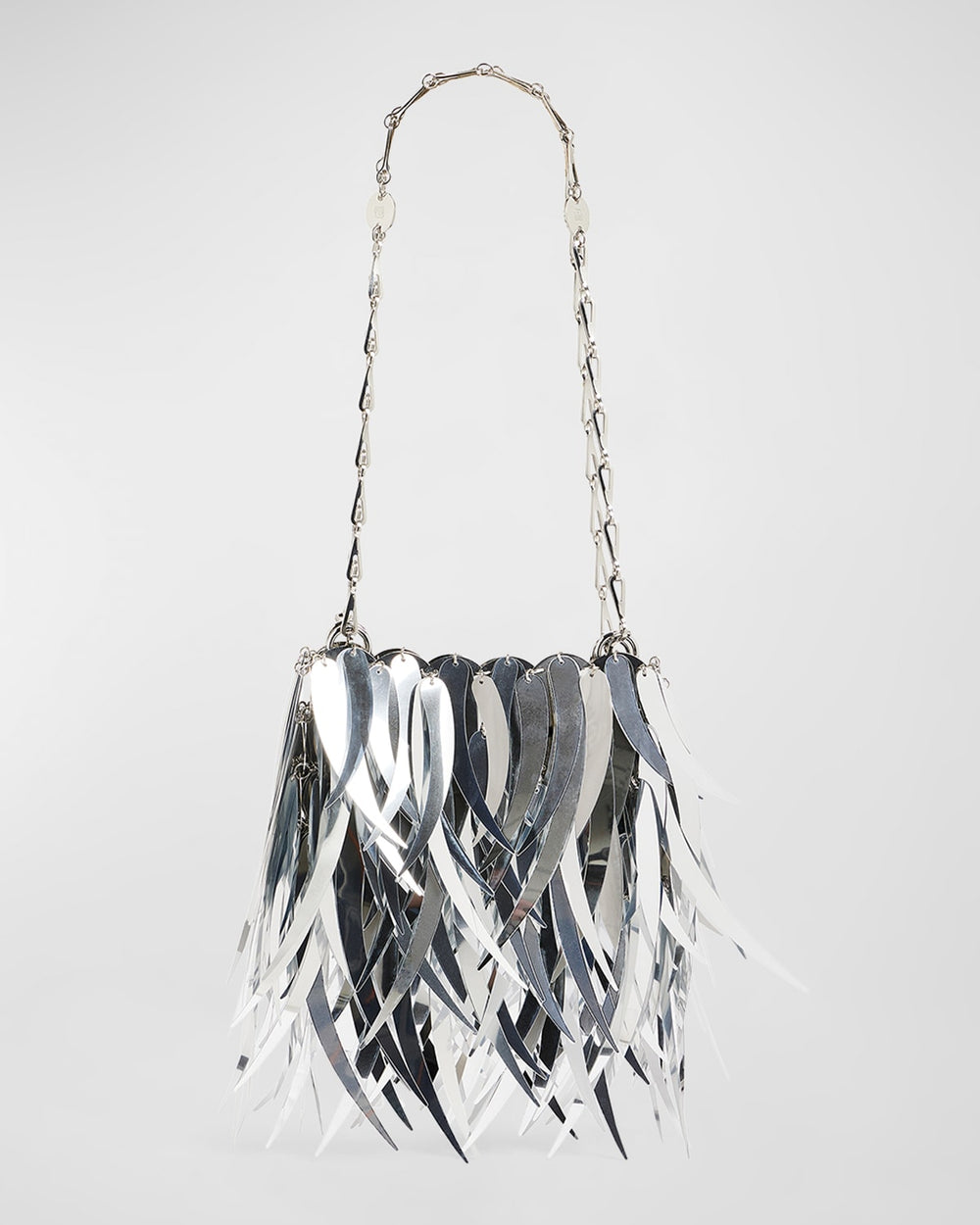 Nano Metallic Fringe Chain Shoulder Bag