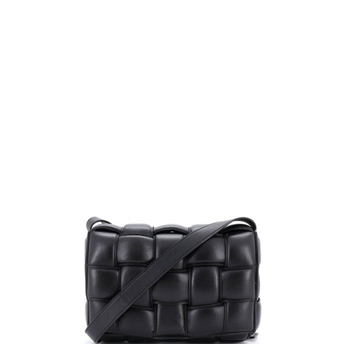 Cassette Crossbody Bag Padded Maxi Intrecciato Leather Small