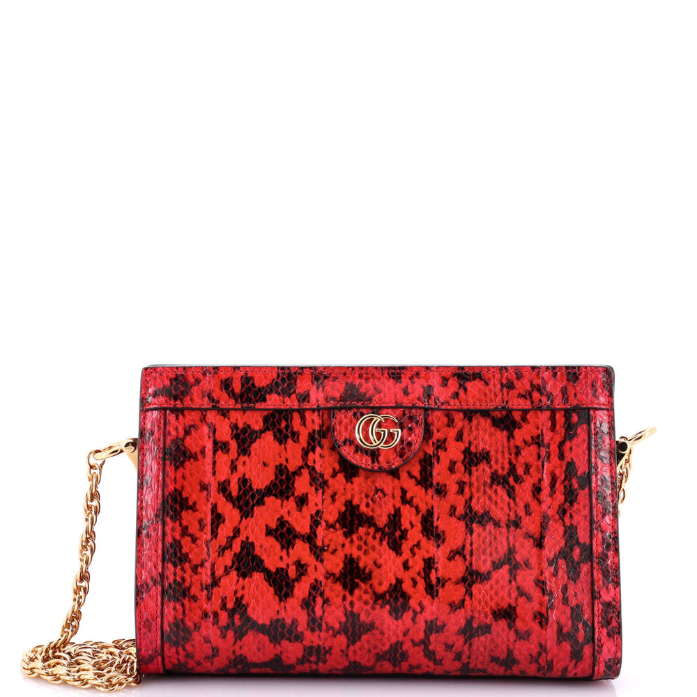 GUCCI Ophidia Chain Shoulder Bag Snakeskin Small