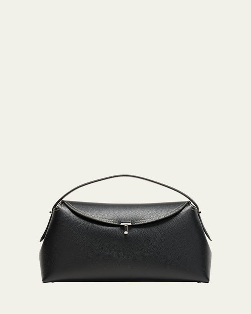 T-Lock Top Handle Bag in Pebble Grain Leather