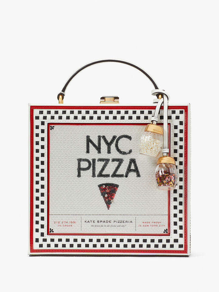 Kate Spade Au Slice 3D Pizza Box Top-handle Bag