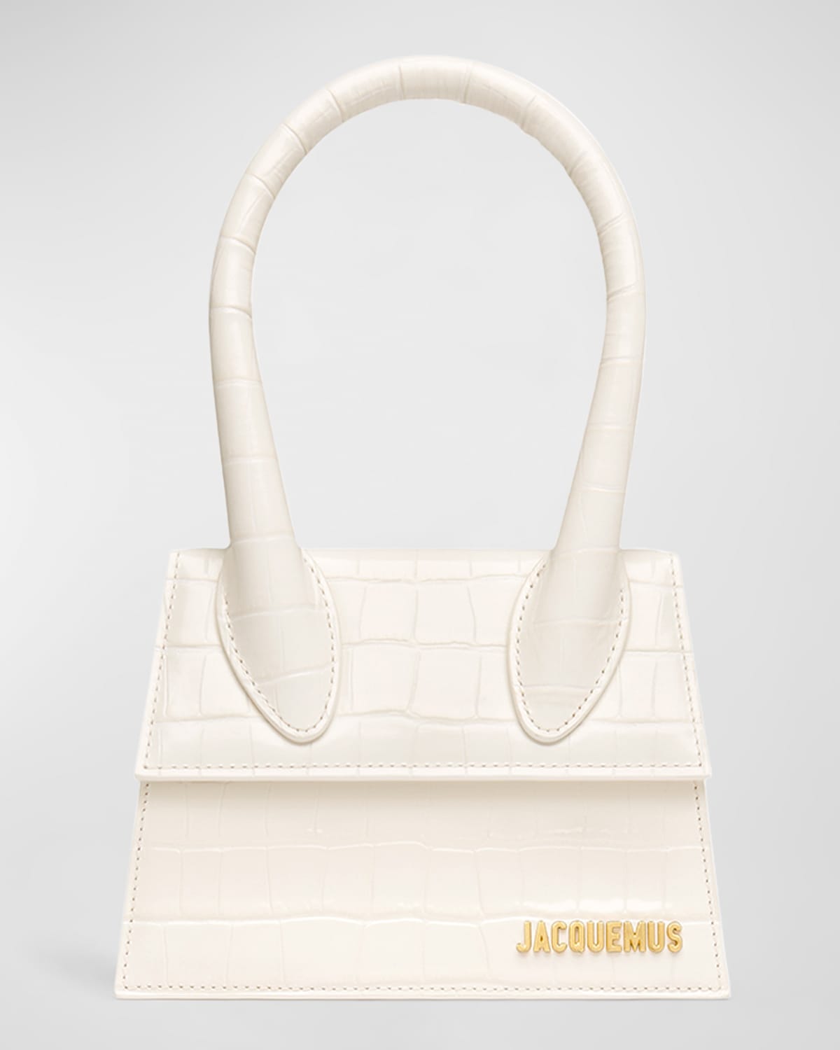 Boss Le Chiquito Moyen Croc-Embossed Top-Handle Bag