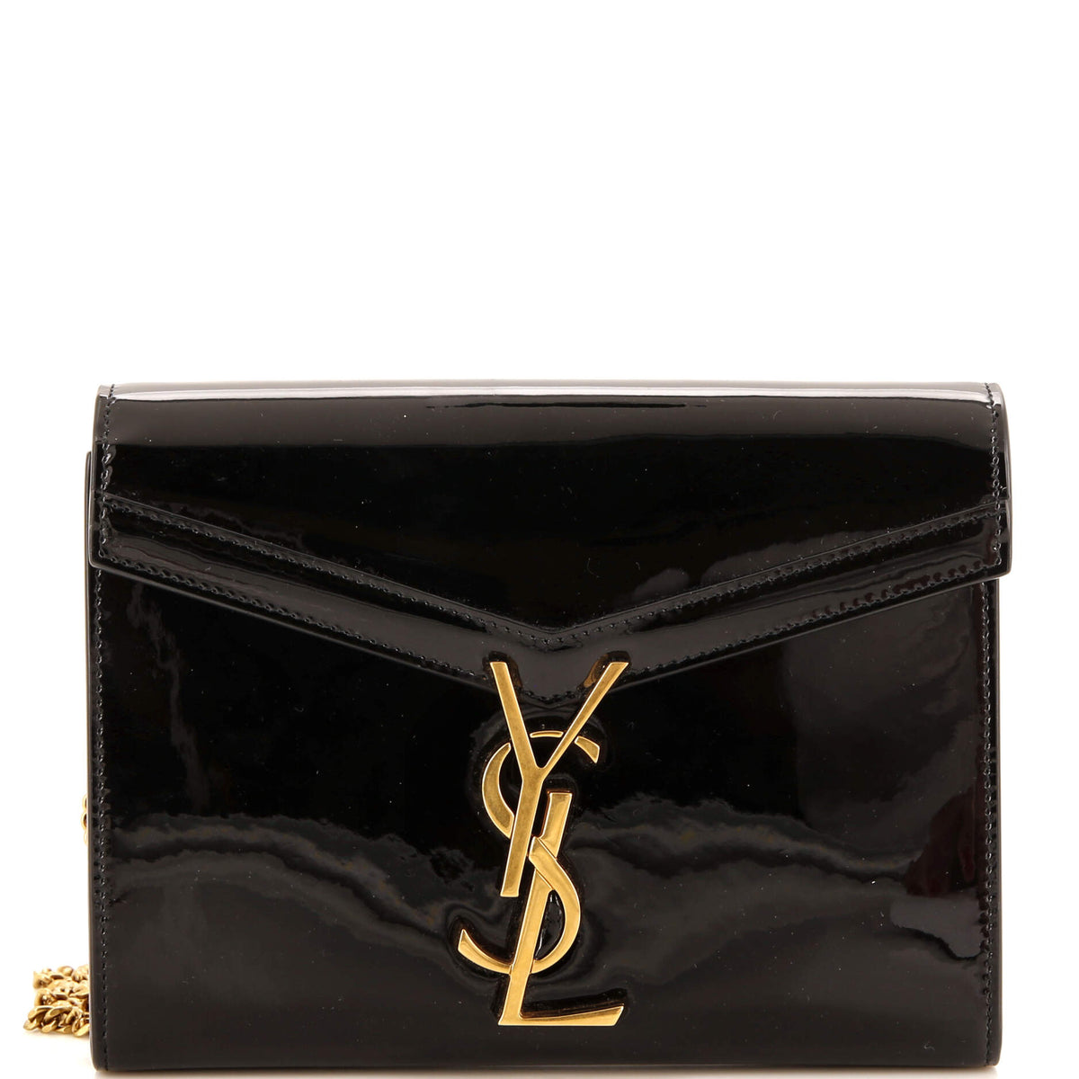 Saint Laurent Cassandra Chain Shoulder Bag Patent Small