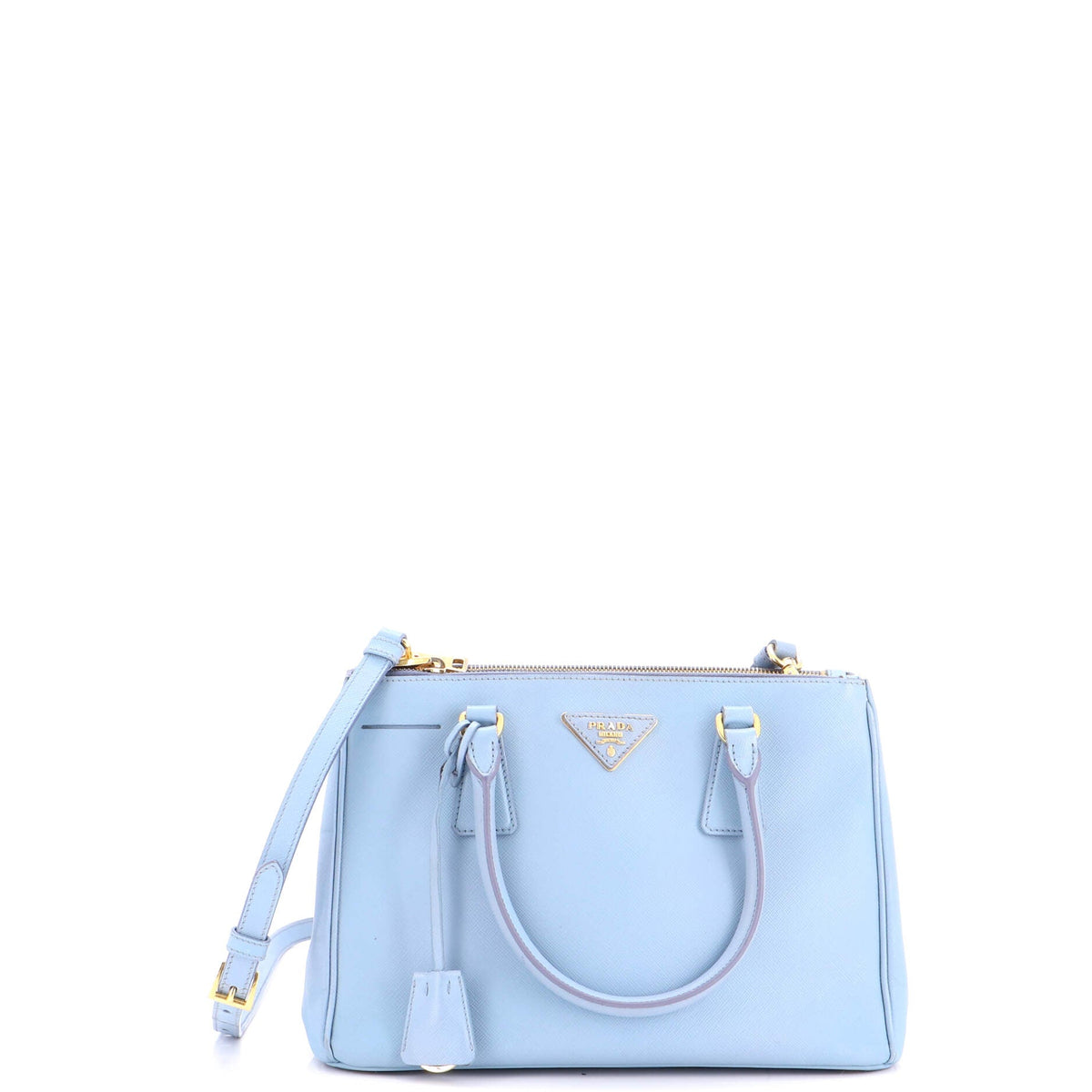 Prada PRADA Double Zip Lux Tote Saffiano Leather Small