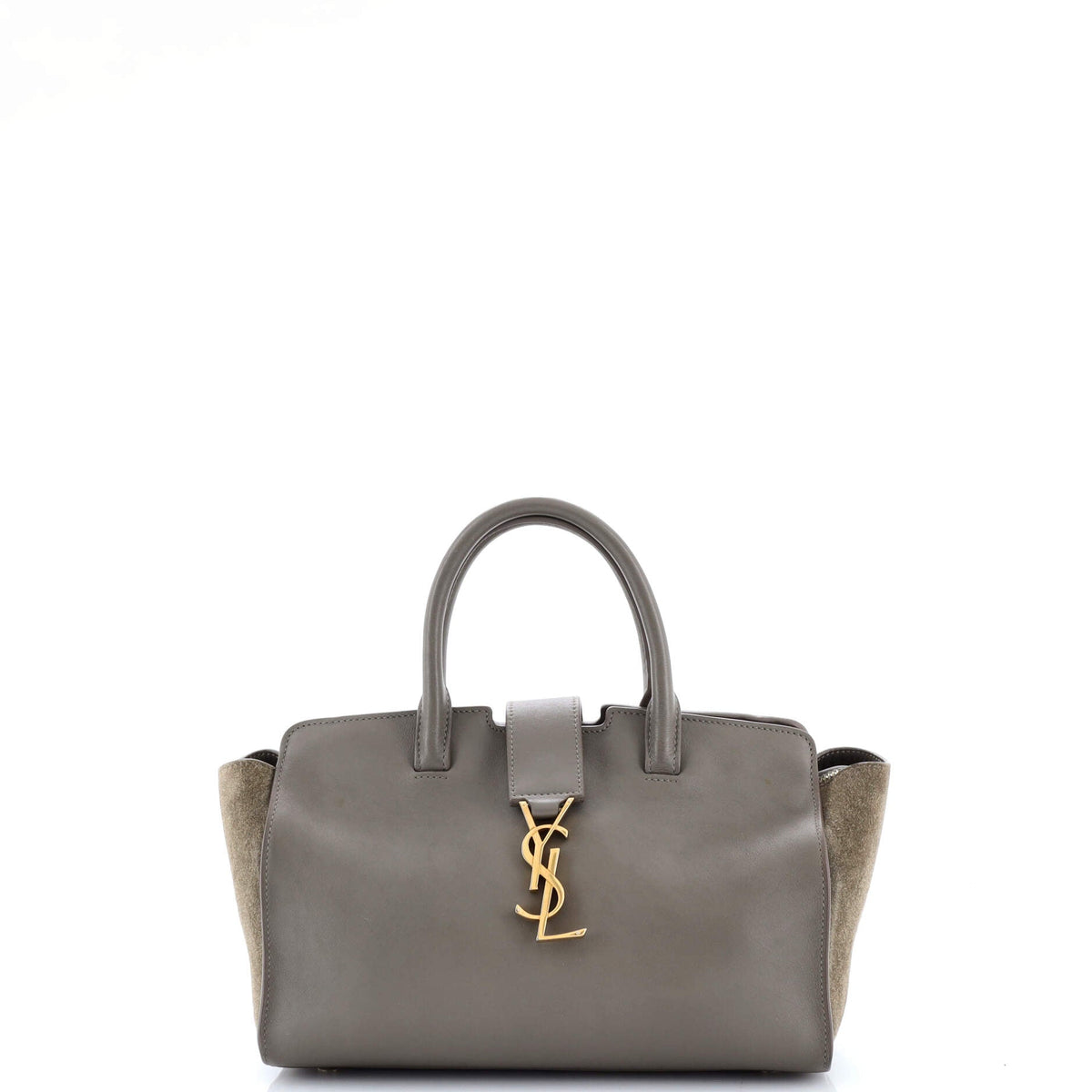 Saint Laurent Monogram Cabas Downtown Leather with Suede Baby